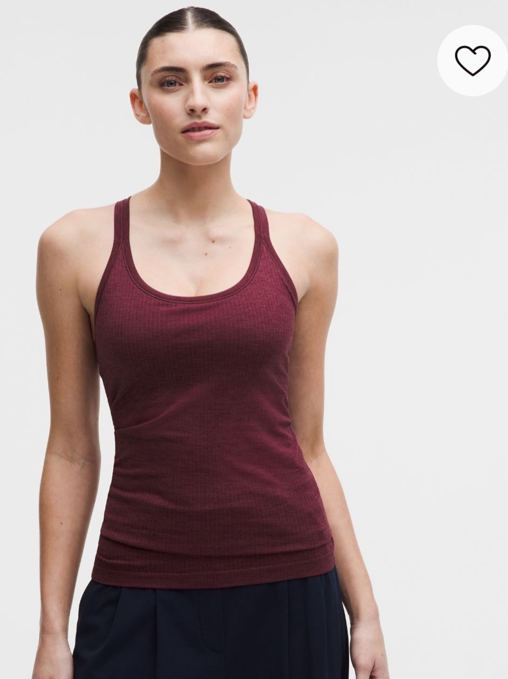 lululemon athletica Ribbed Scoop Neck Tank Top in Wine